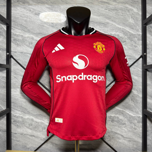 Manchester United 25/26 Local Vers. Jugador | Manga Larga